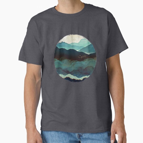 Indigo Mountains Classic T-Shirt for Sale by spacefrogdesign