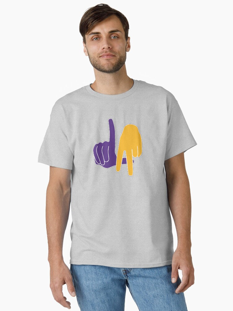 La Lakers Hand Sign Classic T-shirt | Trendy Graphic Tee | Casual Unisex T-shirt