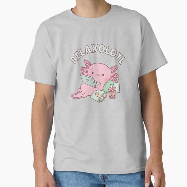 "Cute Relax A Lot Axolotl Funny Pun" Classic T-Shirt for Sale by rustydoodle