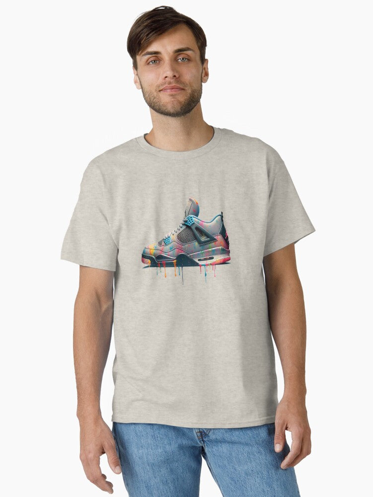 air jordan retro 4 colorful portrait Classic T-Shirt T-Shirt | Aesthetic Graphic | Great Gift Idea