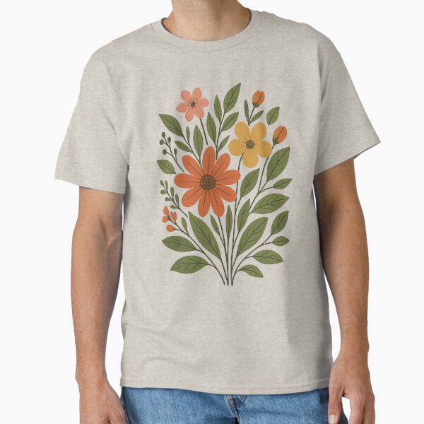 "Bouquet of minimalistic flowers" Classic T-Shirt for Sale by SpeckAndLook