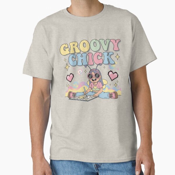 Groovy Chick Y2K Pastel Vibes Classic T-Shirt by EsenciaZen
