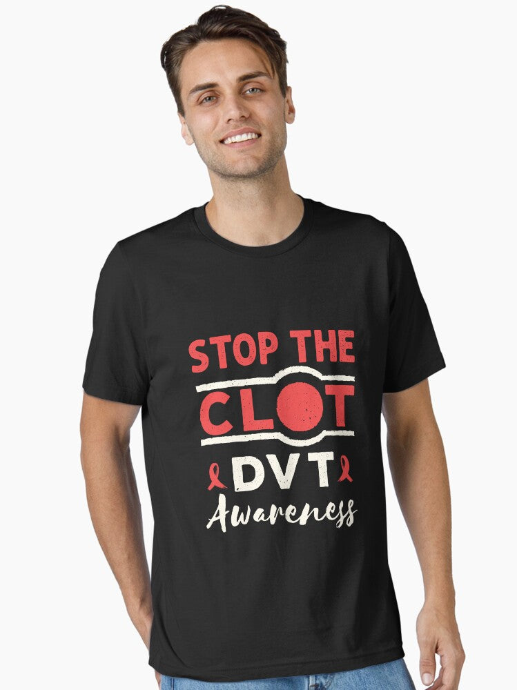 Stop The Clot Dvt Awareness Deep Vein Thrombosis Essential T-shirt | Trendy Graphic Tee | Casual Unisex T-shirt
