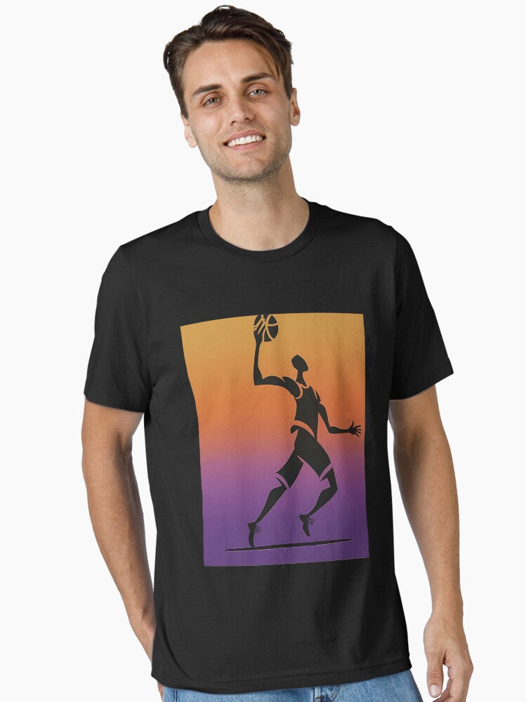 Dribble Drive Dynamic Basketball Player Design Essential T-shirt | Premium Basketball Jersey | Fan Edition Apparel