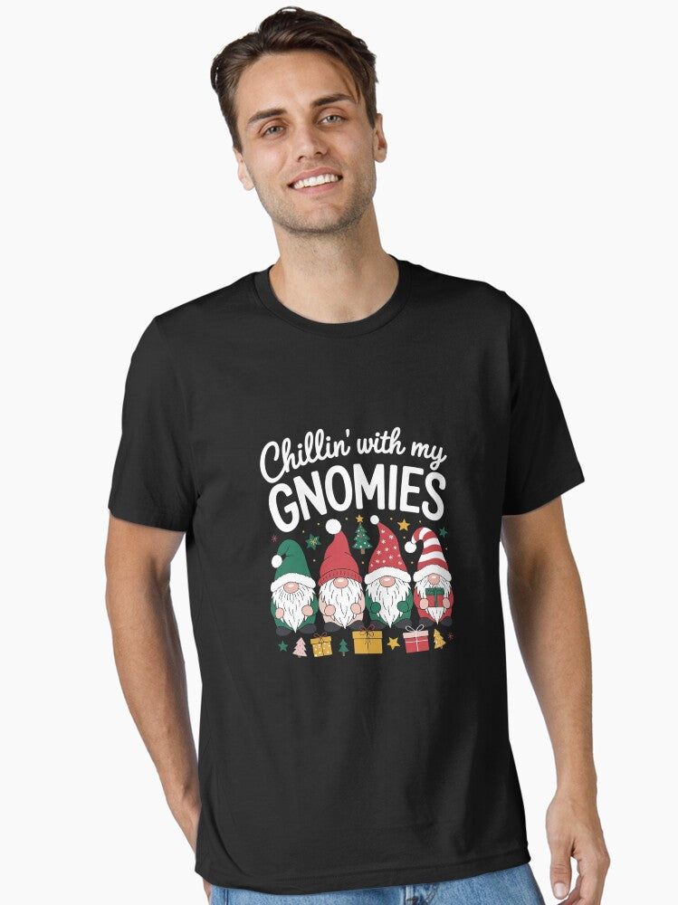 Chillin With My Gnomies Christmas Family Friend Gnomes1 Essential TShirt T-Shirt | Cute Festive Style | Perfect For Daily Wear