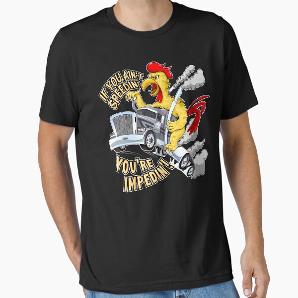 "Chicken Truck Funny Trucker" Essential T-Shirt for Sale by thatsacooltee