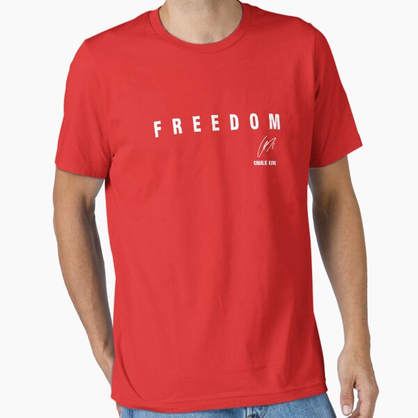 Freedom Charlie- Kirk Signature In October We Wear Red , October 14th Essential T-Shirt for Sale by Dsamantha
