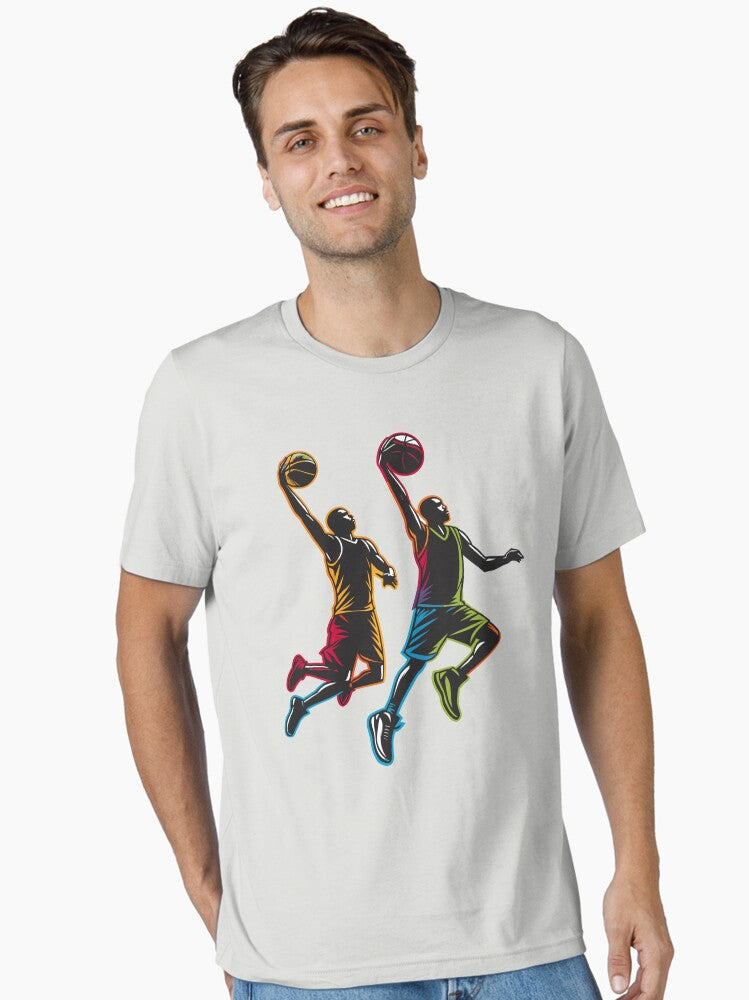 Basketball Player Colorful Essential T-shirt | Premium Basketball Jersey | Fan Edition Apparel