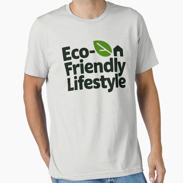 "eco friendly lifestyle,minimalist green living t-shirt." Essential T-Shirt for Sale by mettme