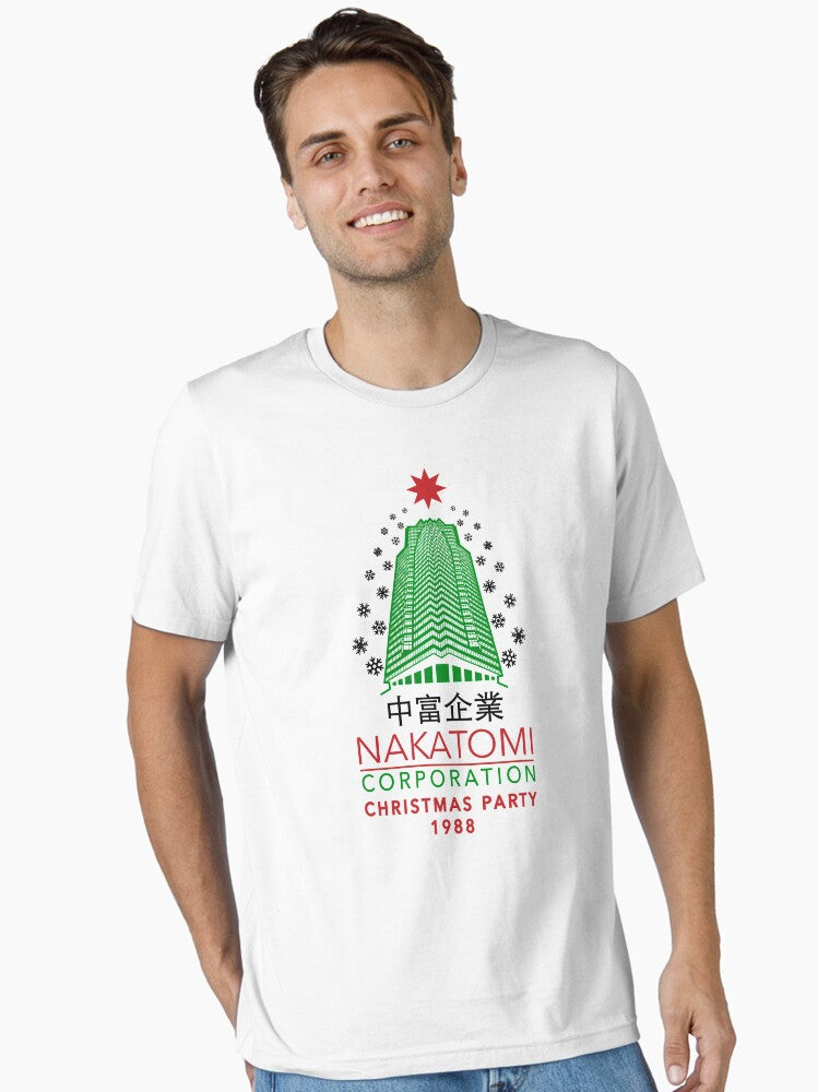 Nakatomi Corporation Christmas Party Tower Snowflakflake Essential TShirt T-Shirt | Seasonal Must-Have | Trending Festive Apparel
