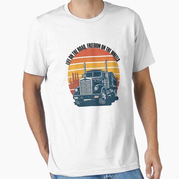 "Driver Truck American Gift for Truck driver Freedom" Essential T-Shirt for Sale by mateuszwrz