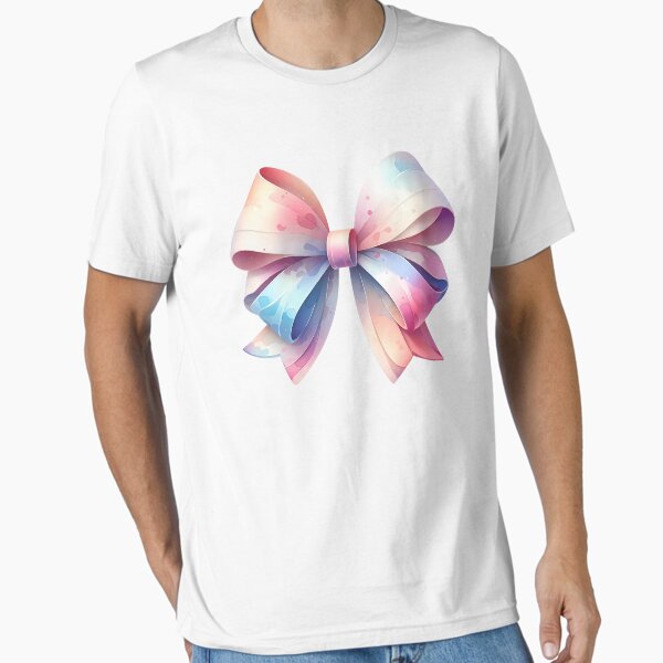 Aesthetic Pink Coquette Bow Essential T-Shirt for Sale by stylishdzign