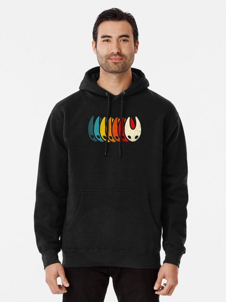 Vintage Knight Silksong Hollow Knight - Vintage Stripes Pullover Hoodie