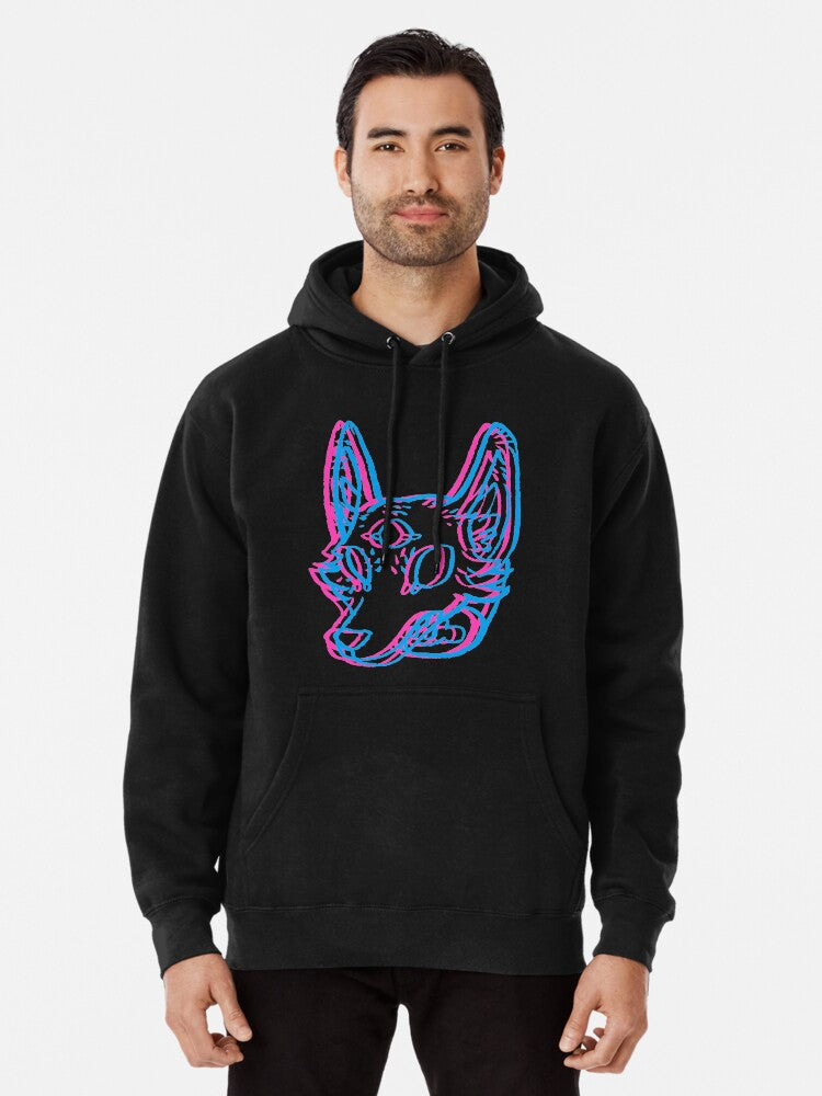 3D Space Coyote Pullover Hoodie