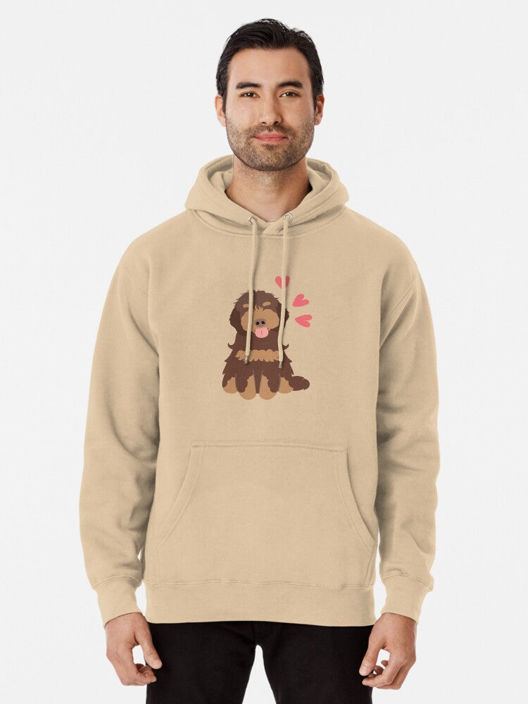 Love Chocolate Phantom Cockapoo Cavapoo Dog Pullover Hoodie