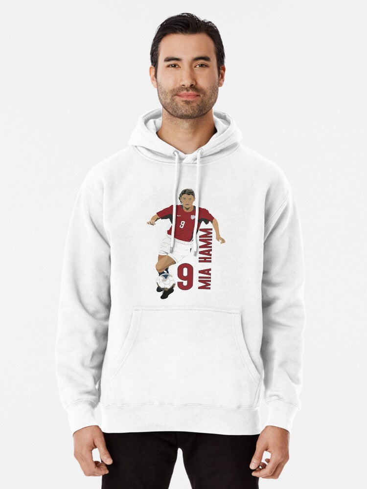 Mia Hamm vector Illustration, Mia Hamm Premium Design Pullover Hoodie