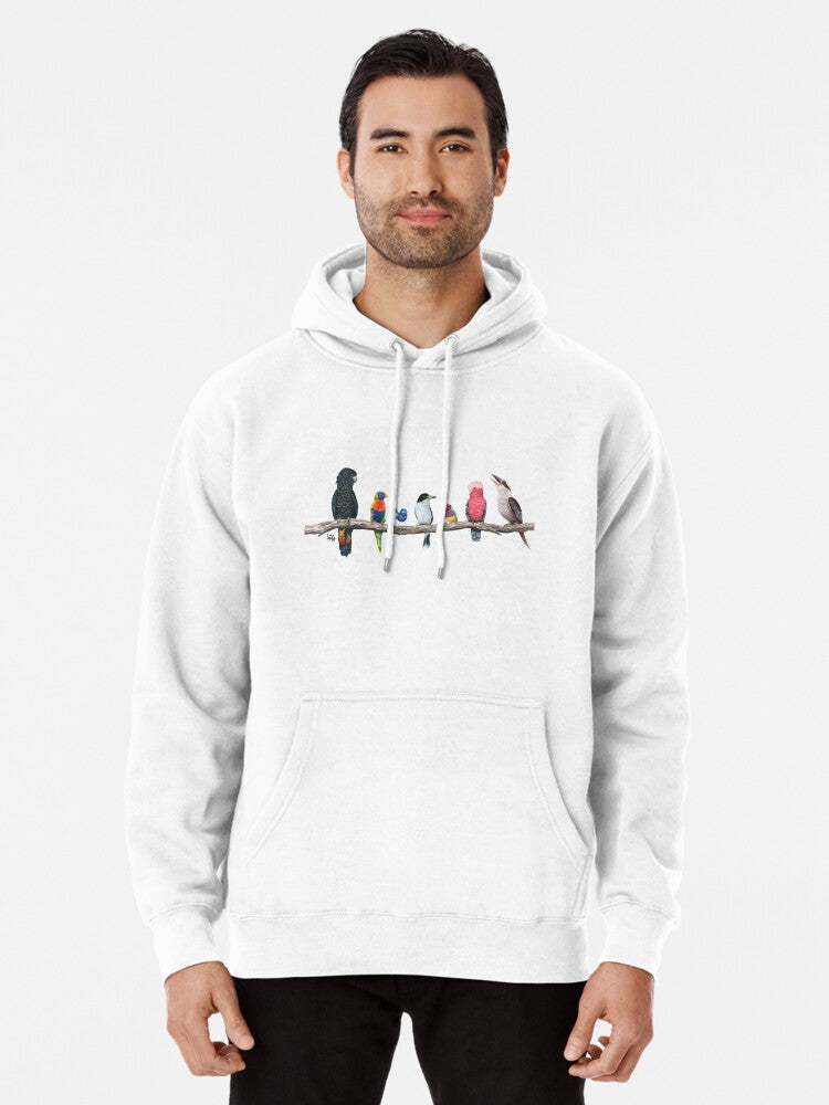 Australian Birds Pullover Hoodie