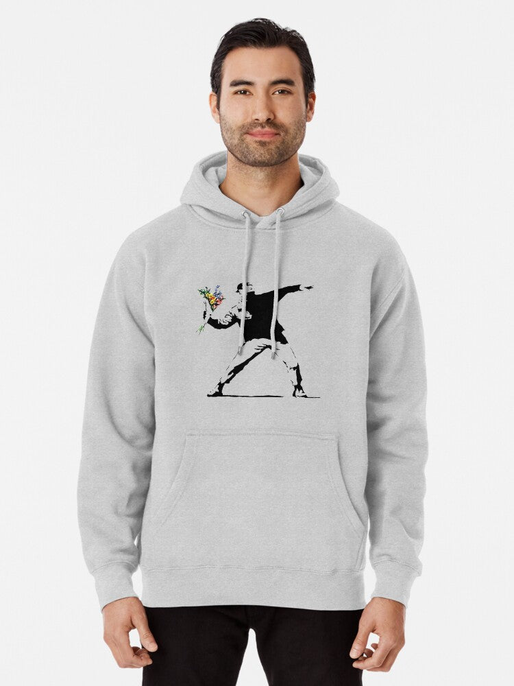 Banksy - Flower thrower Pullover Hoodie