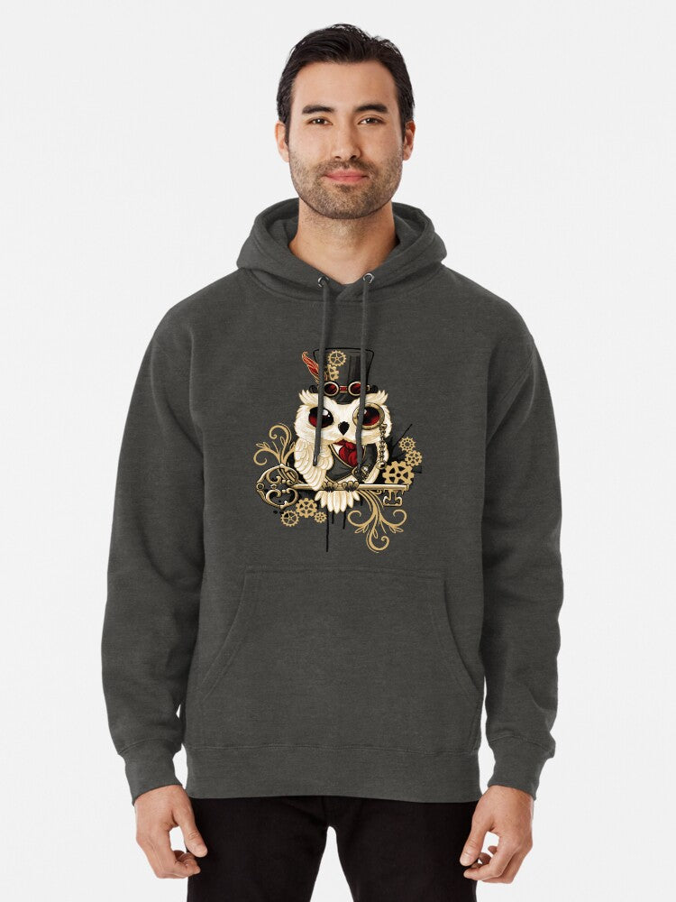 Steampunk owl Pullover Hoodie