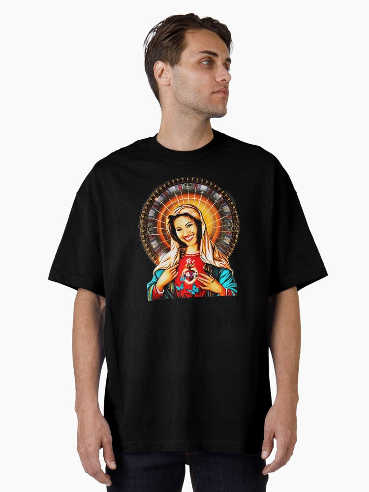 Latin Music Artist Sacred Halo Artwork Oversized T-Shirt T-Shirt | High-Quality Print | Perfect For Daily Wear