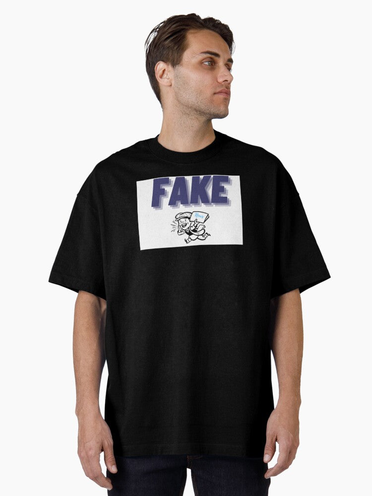 Fake News Blue 132 Oversized T-Shirt T-Shirt | Best-Selling Artwork | Trending Now