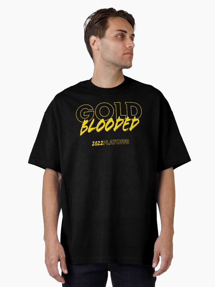 Gold Blooded 2022 Playoffs Basketball Oversized T-shirt | Premium Basketball Jersey | Fan Edition Apparel