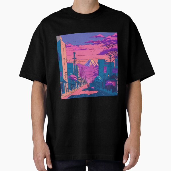 "Lofi Japan City Pop Retro Anime Style" Oversized T-Shirt for Sale by PrintbyDay