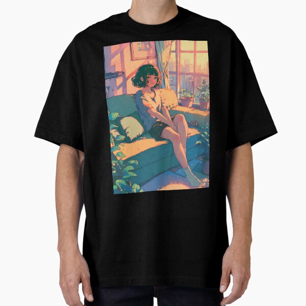 "Cozy Lofi Girl Moment" Oversized T-Shirt for Sale by bapupa