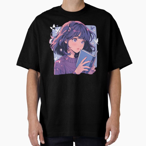 "Lofi girl the reader - Reading Cartoon Characters" Oversized T-Shirt for Sale by piywd