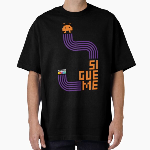 "Follow me VIRUSV black" Oversized T-Shirt by virusv