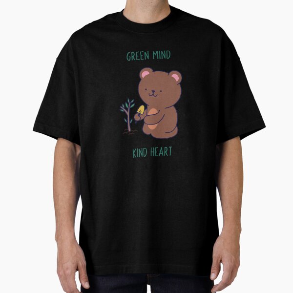 "Green Mind Kind Heart Eco Friendly Living" Oversized T-Shirt for Sale by LamountTees