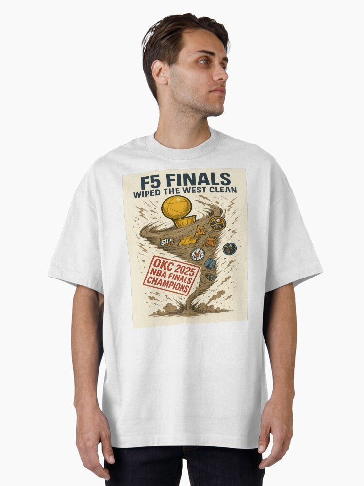 F5 Finals Okc Wiped The West Clean Oversized T-shirt | Trendy Graphic Tee | Casual Unisex T-shirt