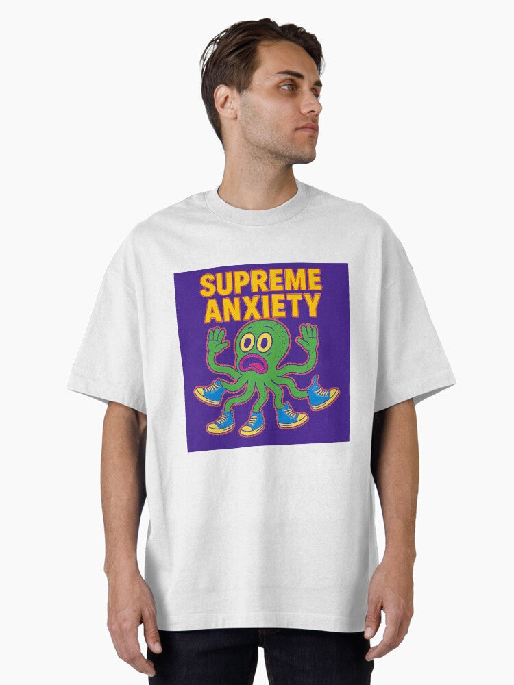 Supreme Anxiety Octopus Retro Design Oversized T-Shirt T-Shirt | Best-Selling Artwork | Trending Now