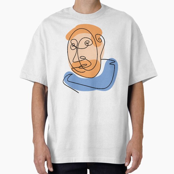 Abstraction Composition face 11 Oversized T-Shirt for Sale by alina-k-design