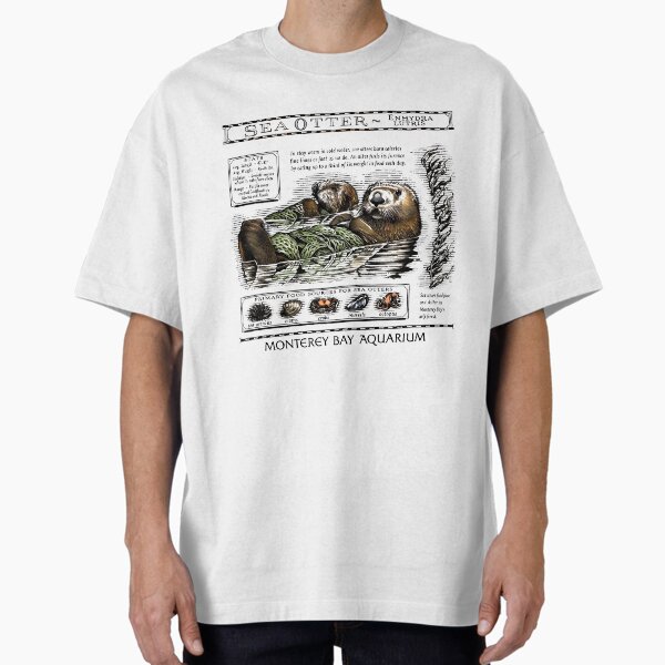 Sea Otters Monterey Bay Aquarium Oversized T-Shirt for Sale by margamPagenberg