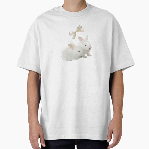 Coquette bunnies with ribbon Oversized T-Shirt for Sale by Pixiedrop