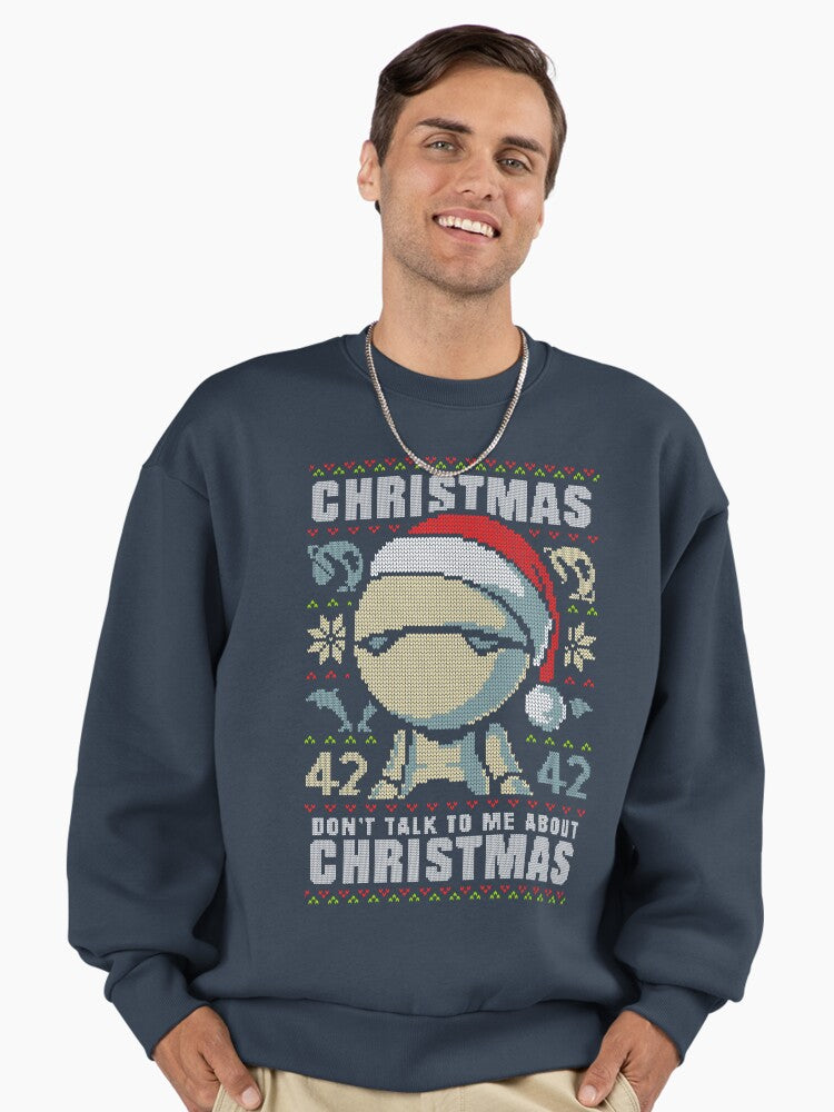 Ugly Sweater Marvin Paranoid Android - Hitchhiker's Guide to the Galaxy Premium Oversized Sweatshirt