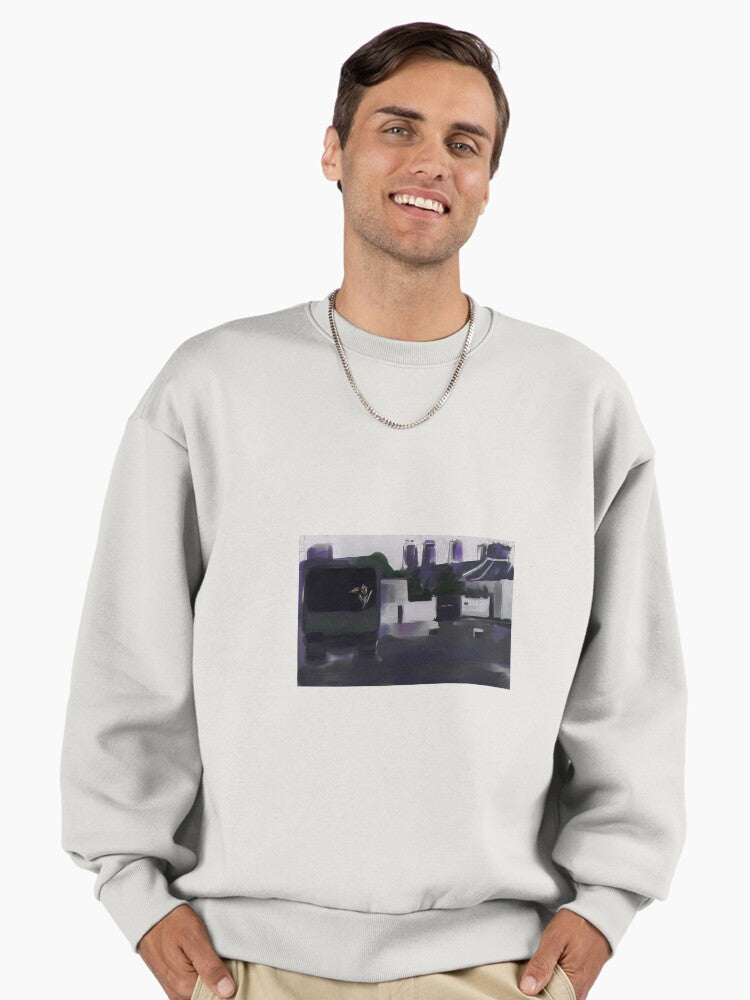 Borstal Boy – Abstract Cityscape Premium Oversized Sweatshirt