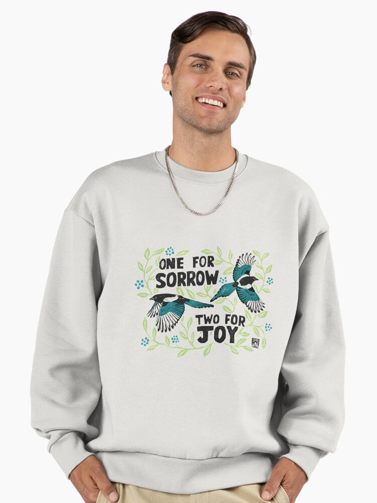 One for Sorrow, Two for Joy Premium Oversized Sweatshirt