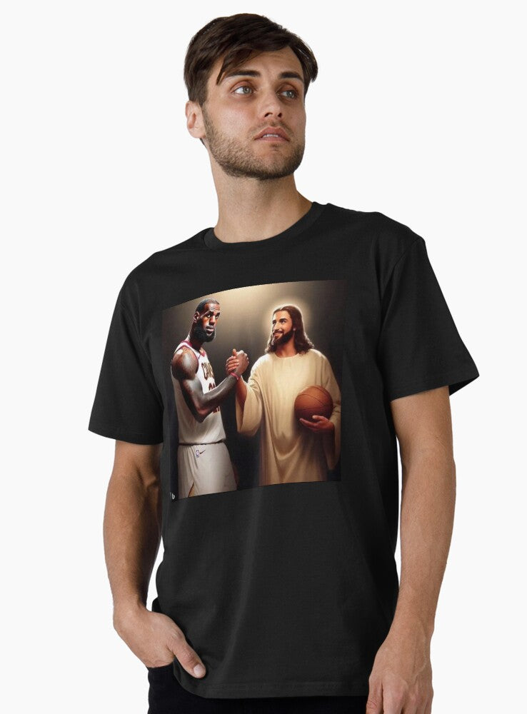Lebron James Jesus Premium T-shirt | Trendy Graphic Tee | Casual Unisex T-shirt