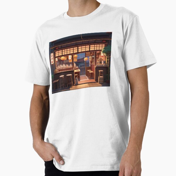 "Cozy Japanese Lofi Art Ramen Restaurant" Premium T-Shirt for Sale by DreamCraze