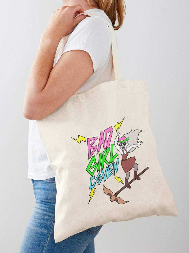 Bad Girl Coven Tote Bag | Cute Halloween Tote Bag | Reusable Eco Shopping Bag