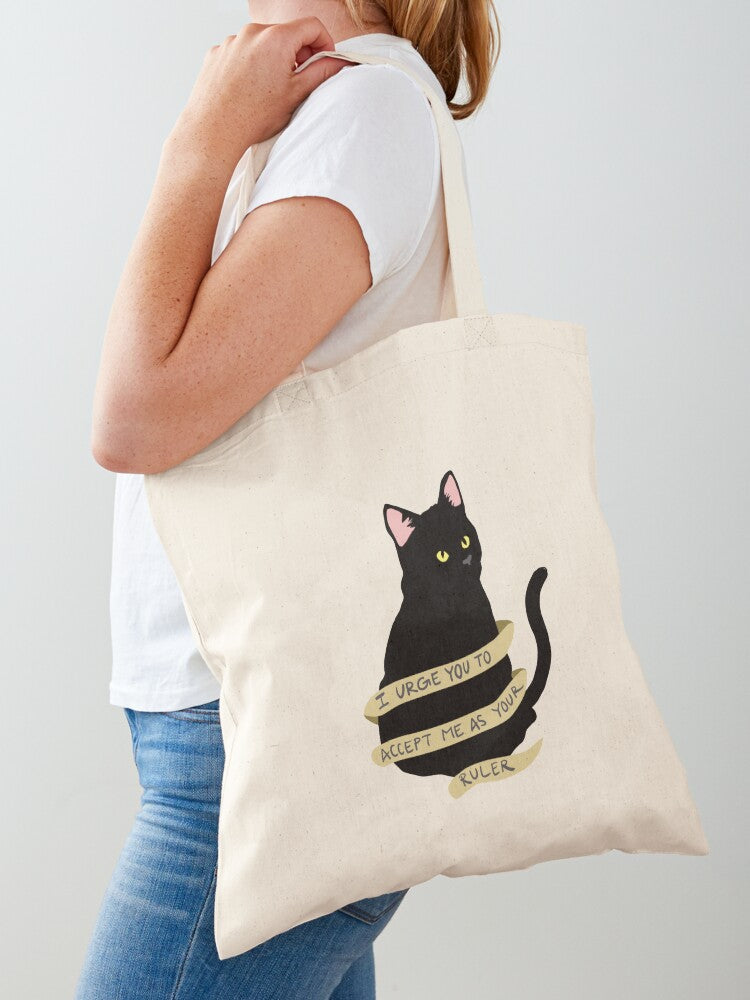 Accept Salem As Your Ruler Tote Bag | Cute Halloween Tote Bag | Reusable Eco Shopping Bag