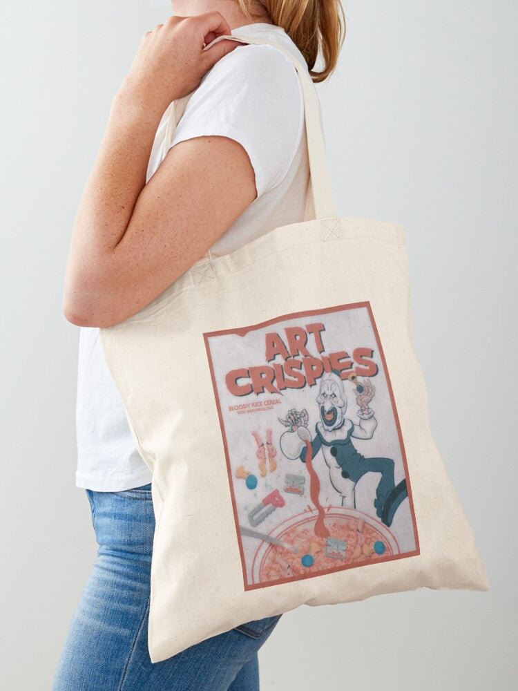 Art Crispies Tote Bag | Cute Halloween Tote Bag | Reusable Eco Shopping Bag