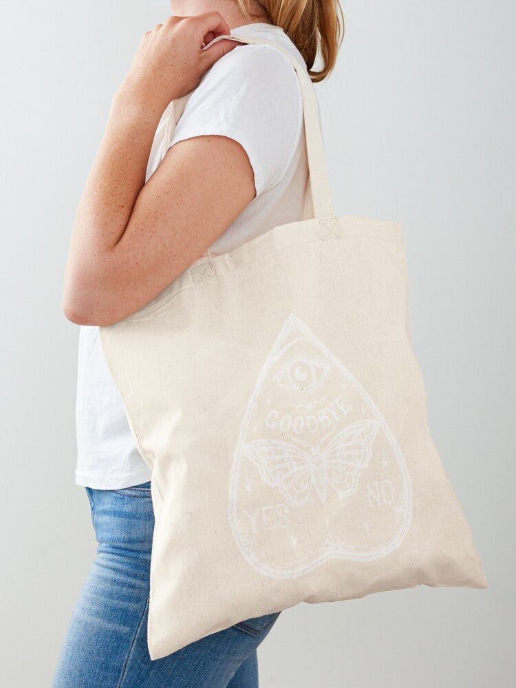 Gothic Ouija Board Planchette Tote Bag | Cute Halloween Tote Bag | Reusable Eco Shopping Bag