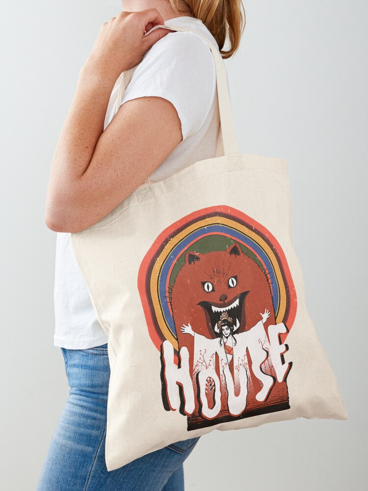 Hausu House 1977 Essential Tote Bag | Cute Halloween Tote Bag | Reusable Eco Shopping Bag