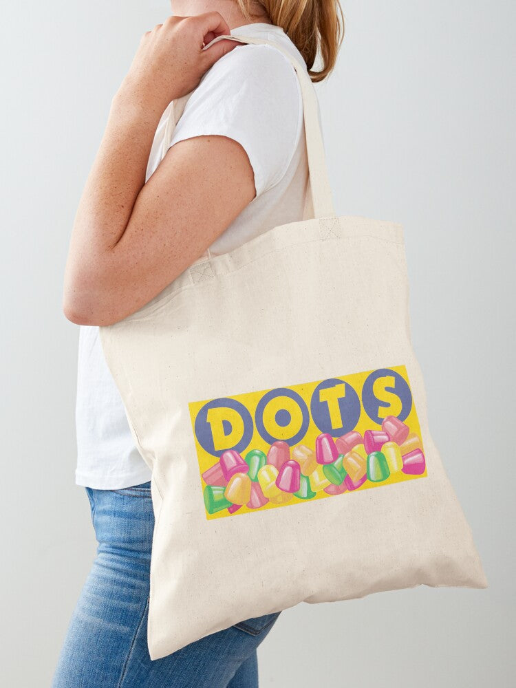 Dots Candy Gumdrops Tote Bag | Cute Halloween Tote Bag | Reusable Eco Shopping Bag