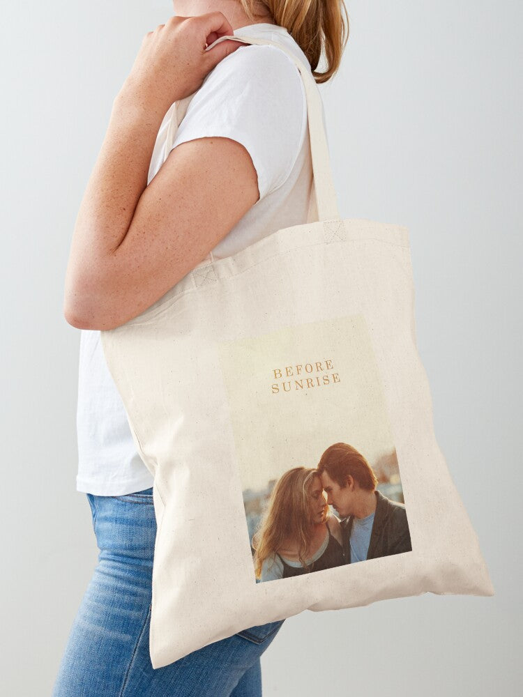 Before Sunrise Movie Take The Train Meet French Women A Day Spent Together Before Fan Tote Bag | Cute Halloween Tote Bag | Reusable Eco Shopping Bag