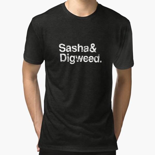 Sasha & Digweed - Distressed Tri-blend T-Shirt for Sale by Letsgodisco