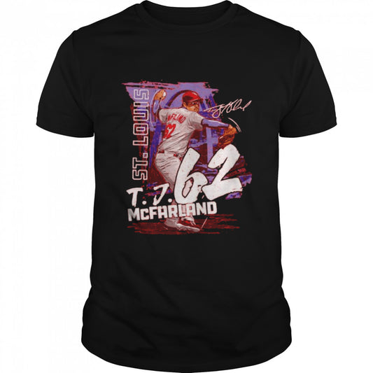 St. Louis Cardinals T.J. McFarland throw the ball signature shirt